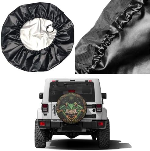 Delerain Bohemian Mandala Frog Spare Tire Cover Wheel Protectors Sun Protector - Image 5