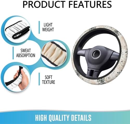 Elastic Steering Wheel Cover, 15 Inch Absorbing Sweat - Image 5