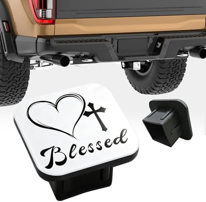 Hitch Cover Blessed Cross and Heart Square Towing Hitch Covers 2” Heavy Duty - Image 4