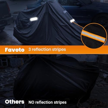 Favoto Motorcycle Cover Waterproof Outdoor All Weather Protection - Image 5