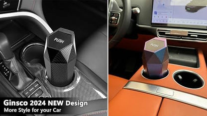 Ginsco Car Trash Can with Lid, Mini Car Cup Holder Trash Can, Car Garbage Can - Image 6