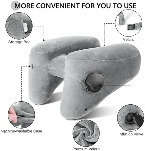 Sunany Travel Neck Pillow for Airplane Pillow Comfortably Supports Head - Image 3