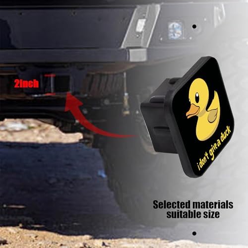 Funny Duck Trailer Hitch Cover I Don't Give a Duck Square 2 Inch Receiver Tube - Image 3