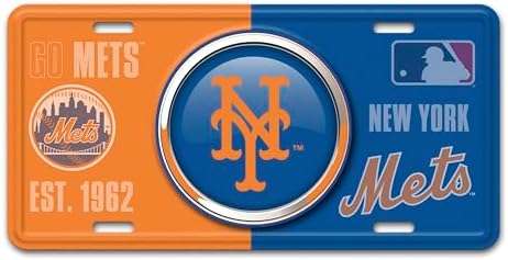 FANMATS 43219 New York Mets Embossed Metal License Plate by FANMATS