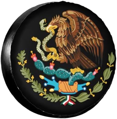 Mexico Flag Spare Tire Cover, Universal Waterproof & Dustproof Wheel Protectors by YSYZSDS