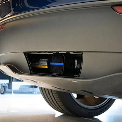 Swono Thin Blue Line Flag Trailer Hitch Tube Cover Plug Cap, Honoring Police - Image 4