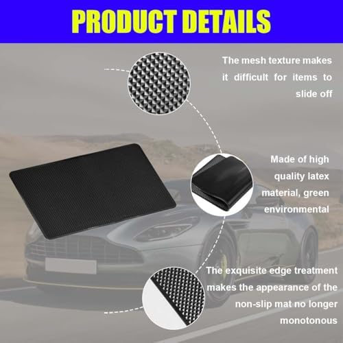 Car Dashboard Anti-Slip Silicone Pad, 7.5''x4.7'' Sticky Adhesive Mat - Image 3