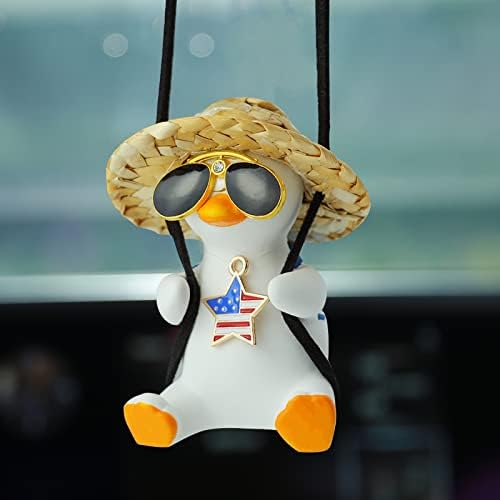 Cool Swinging Duck Car Hanging Ornament, Pendant Interior Rearview Mirror by XYNorth