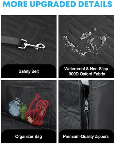 Kohree Dog Car Seat Cover for Medium Large Dogs Hard Bottom - Image 6