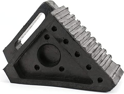 Fasmov 4 Pack Solid Rubber Heavy Duty Wheel Chock, Ergonomic Carry Handles - Image 2