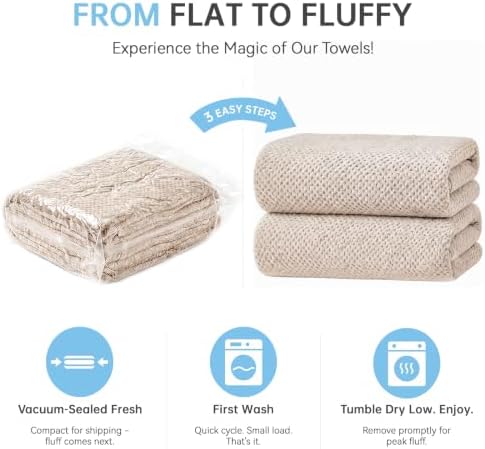 35X70 Inches Extra Large Bath Towels Sets of 4-Piece Bathroom Towel Set - Image 7