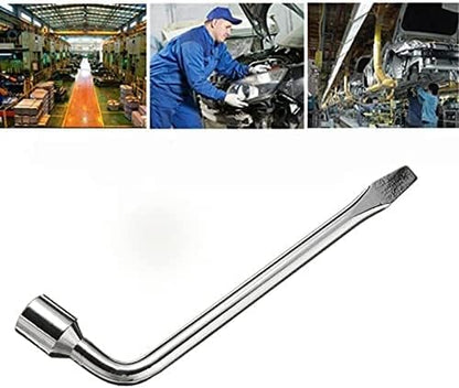 22mm Car Spare Tire Wrench, L-type Hexagon Slotted End Socket Repair Tool Car - Image 4