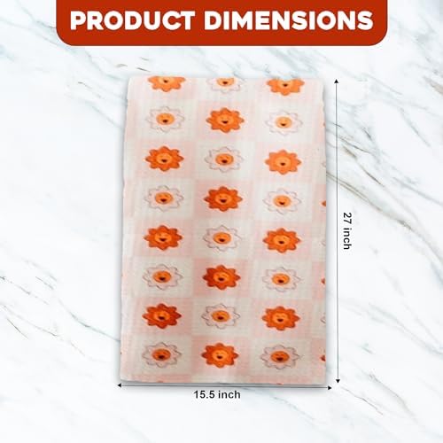 Wildflowers Microfiber Kitchen Towels | Waffle Fabric Tea Towel| Super Absorbent - Image 3