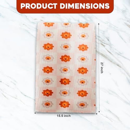 Wildflowers Microfiber Kitchen Towels | Waffle Fabric Tea Towel| Super Absorbent - Image 3
