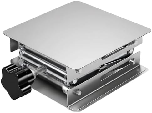 Stainless Steel Scissor Jack, 100x100mm Platform - 5kg Capacity Adjustable Lift by Unknown