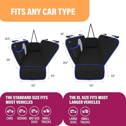 Active Pets Dog Car Seat Cover for Back Seat, Waterproof Pet Protection Hammock - Image 5