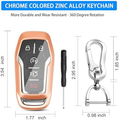 QBUC for Ford Key fob Cover, 4/5 Buttons Smart Key - Image 3