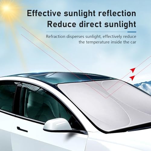 6 PCS Car Window Glass Sunshade Kit, Reflective Full Coverage Windshield & - Image 3