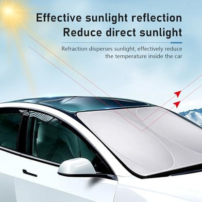 6 PCS Car Window Glass Sunshade Kit, Reflective Full Coverage Windshield & - Image 3