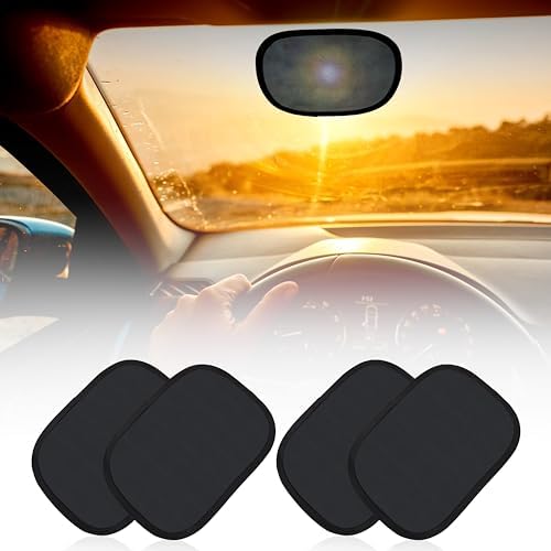 Econour Cling Sun Shade for Car Window and Windshield 4 Pack, Static Cling by EcoNour