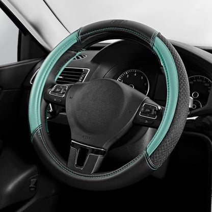 Skechers Air-Cooled Steering Wheel Cover, Air Cool Mesh Leather Car Steering by Unknown