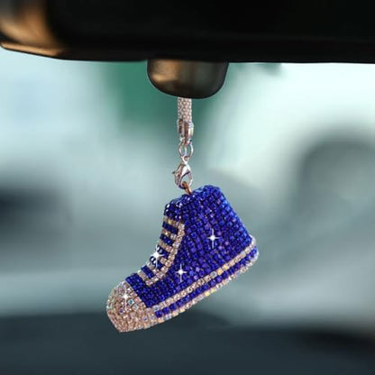 Bling Sneaker Shoe Sparkly Car Hanging Ornament, Cute Crystal Rear View Mirror - Image 7
