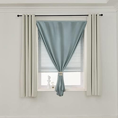 AJAZZ 100% Blackout Stick Curtain Portable Black Out Curtains Adhesive Curtains - Image 6