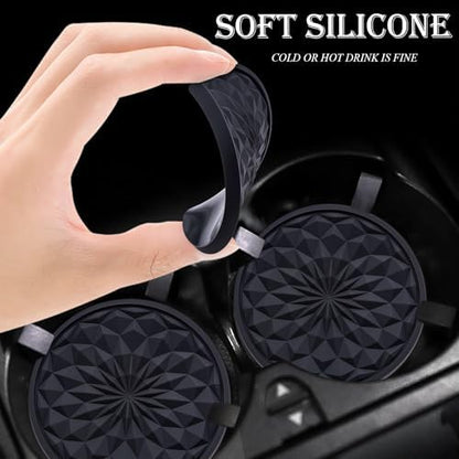 4 Pack Silicone Car Cup Holder Coaster – 2.75 Inch Non-Slip Drink Mat, - Image 4