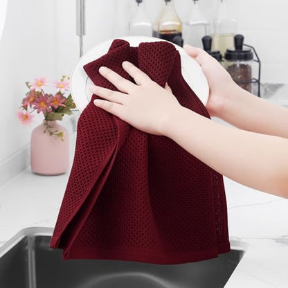 Homaxy 100% Cotton Waffle Weave Kitchen Dish Towels 4-Pack - Image 4