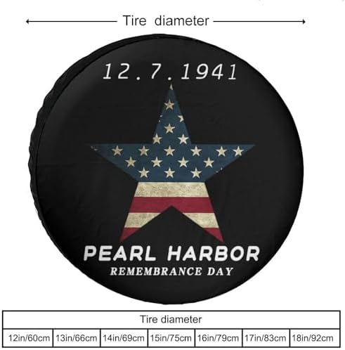 Pearl Harbor Remembrance Day Tire Covers, Dust-Proof Weatherproof Wheel Covers - Image 3