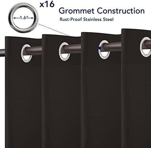 PureFit Outdoor Curtains for Patio Waterproof – Weatherproof, UV and Fade - Image 4