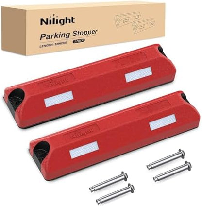 Nilight 22 Inch Rubber Parking Curbs, Heavy Duty Wheel Stops by Nilight