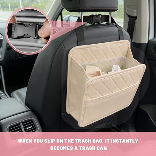 Car Seat Back Organizer, Waterproof Leather Auto Backseat Storage Pocket - Image 5