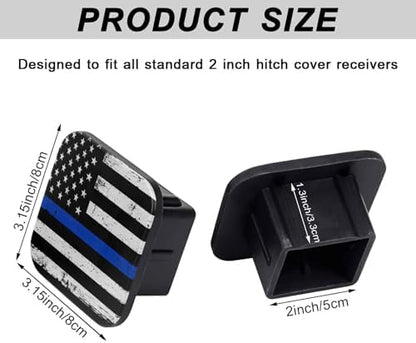 Vintage USA Flag Tow Hitch Covers Heavy Duty Rubber Trailer Hitch Cover 2" - Image 2