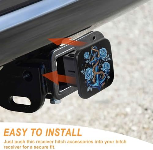 Trailer Hitch Cover 2 Inch Square Receiver Hitch Cover Rubber Tube Plug - Image 4