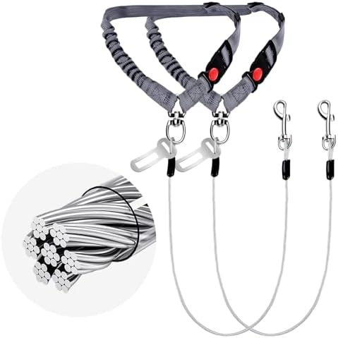 2 Pack Chew Proof Dog Seat Belt by ROUWINNE