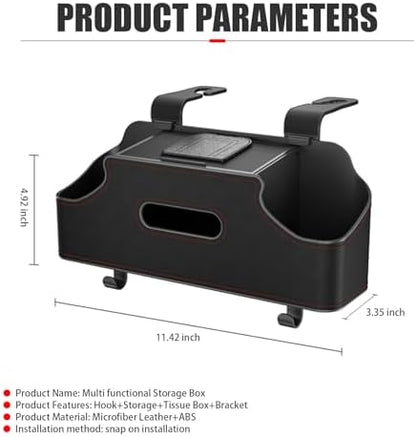 1 PC Car Seat Back Storage Box, 11.42" x 3.35" x 4.92" Hanging Fashionable - Image 2