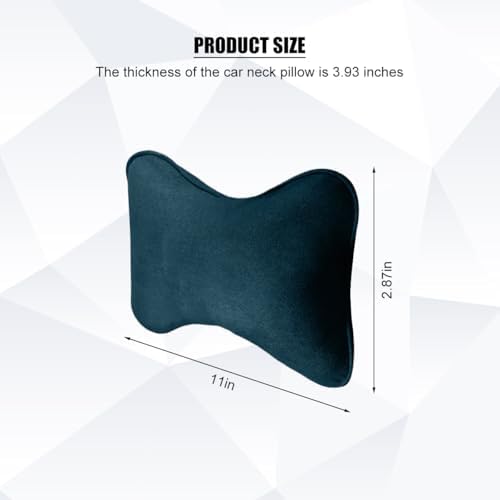 Car Headrest Pillow, Suede Soft Comfortable Breathable Vehicle Seat Neck - Image 2