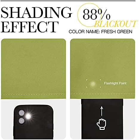 NICETOWN Blackout Curtains for Living Room 2 Panels 55" x 120" Fresh Green - Image 4
