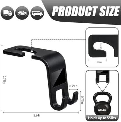 ZSDY Car Seat Headrest Hooks Heavy Duty Vehicle Back Seat Storage Organizer - Image 2