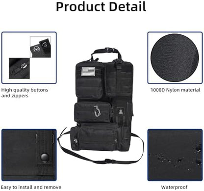 Tactical Car Seat Back Organizer, Tactical Molle Seat Back Organizer - Image 4