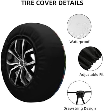 Spare Tire Cover for RV Camper, Butterfly Flower Tire Cover Protectors - Image 4