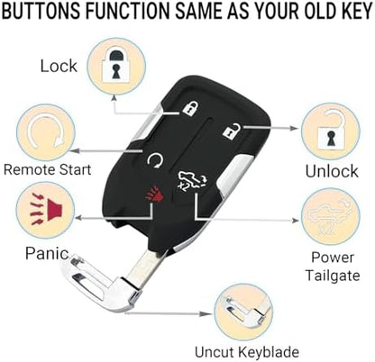 Replacement Key Fob Cover fit for 2022 2021 2020 2019 Chevy Silverado GMC - Image 4
