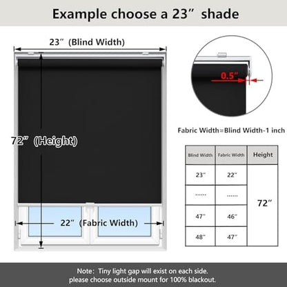 AOSKY Blackout Cordless Roller Shade - Image 5