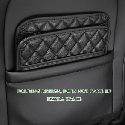 2PCS Car Seat Back Organizer, Waterproof Leather Hanging Backseat Organizer - Image 6