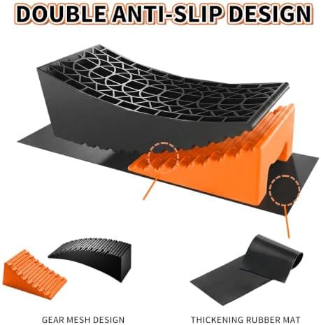 OULEME RV Leveling Block, 2PK Curved Leveler Kit, Dual Axle Trailer - Image 5