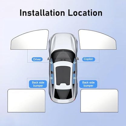4PCS Car Window Shades with Magnets, Strong Blackout Front Rear Side Window - Image 7