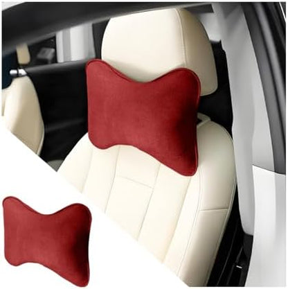 Car Headrest Pillow, Suede Soft Comfortable Breathable Vehicle Seat Neck by Ywdiml