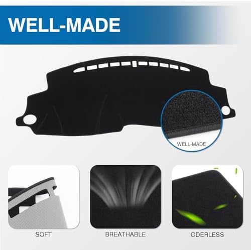 KUST Black Dash Cover for Honda HR-V HRV 2016-2021 2022 Dashboard Cover - Image 4