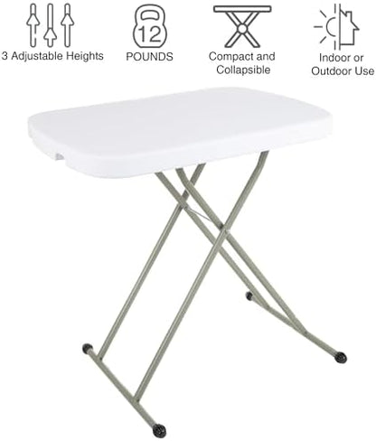 Lavish Home Indoor & Outdoor Portable Folding Table Set of 2 - Image 4